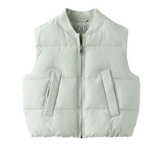 Zara Light Gray Puffer Vest